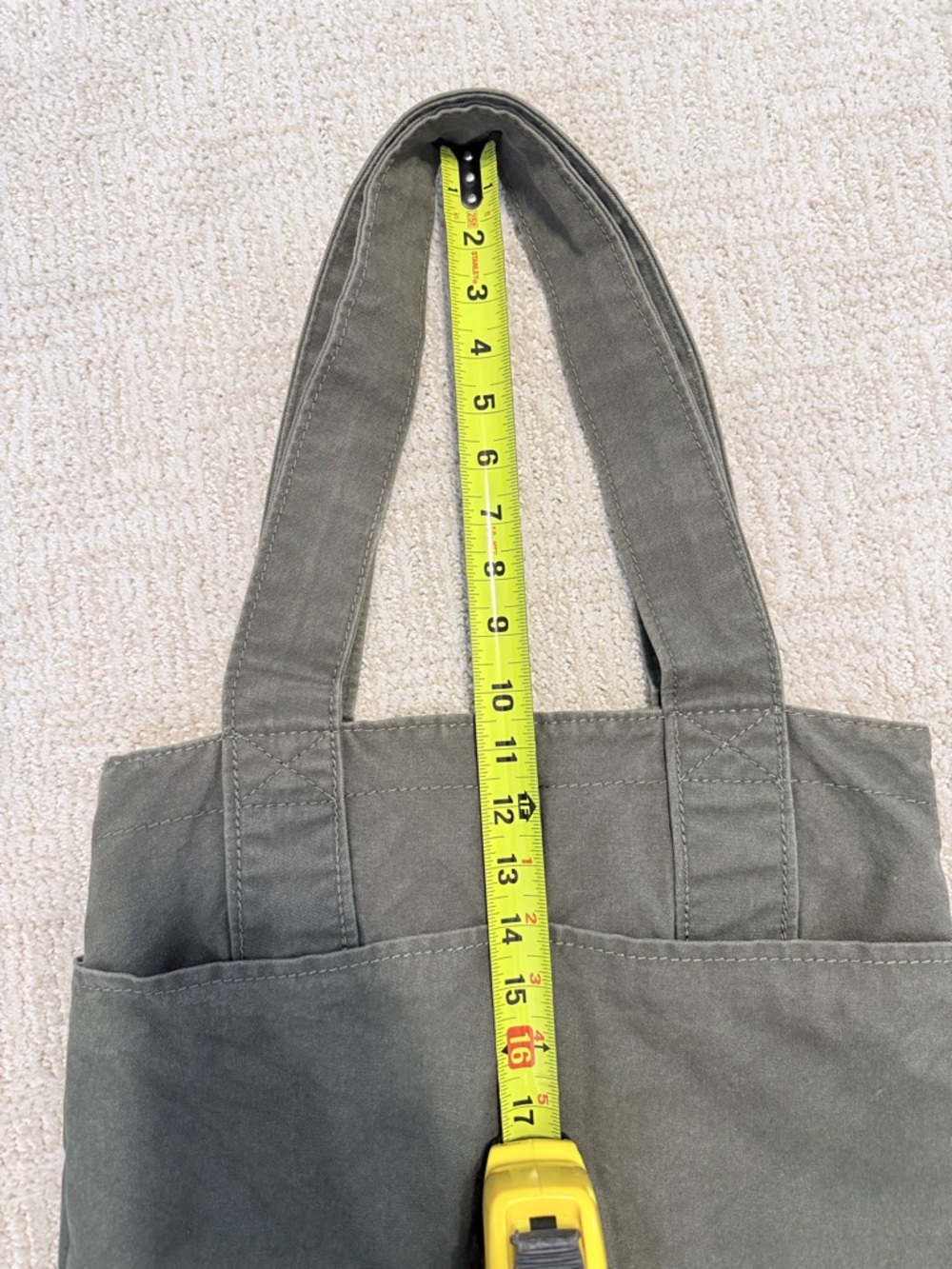 AVEDA Dark Olive Canvas Logo Tote - Picture 8 of 8